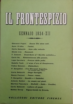 RIVISTA IL FRONTESPIZIO 1934 - XII - XIII ANNATA COMPLETA