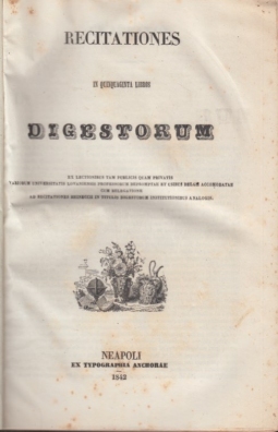 Recitationes in quinquaginta libros digestorum