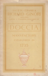 Società ceramica Richard - Ginori Milano Capital L. 27.000.000 Fully Paid Up. Doccia. Manufactory established in 1735
