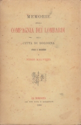 Memorie della Compagia dei Lombardi della città di Bologna. Studi e ricerche