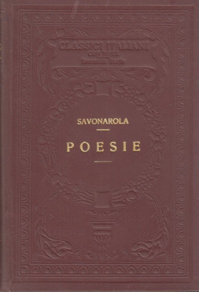 Poesie - Savonarola Gerolamo