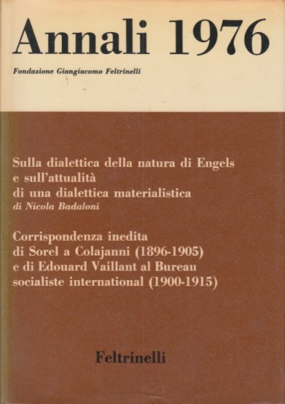 Annali 1976 - Fondazione Giangiacomo Feltrinelli