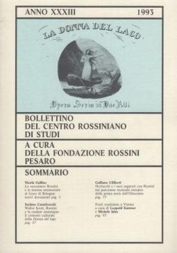 Bollettino del centro Rossiniano di studi anno 33 - 1993
