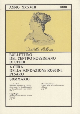 Bolletino del centro Rossiniano di studi anno 38 - 1998