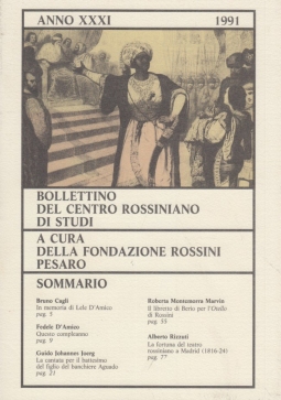 Bollettino del centro Rossiniano di studi anno 31- 1991