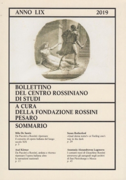 Bolletino del centro Rossiniano di studi anno 59 - 2019