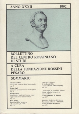 Bolletino del centro Rossiniano di studi anno 32 - 1992